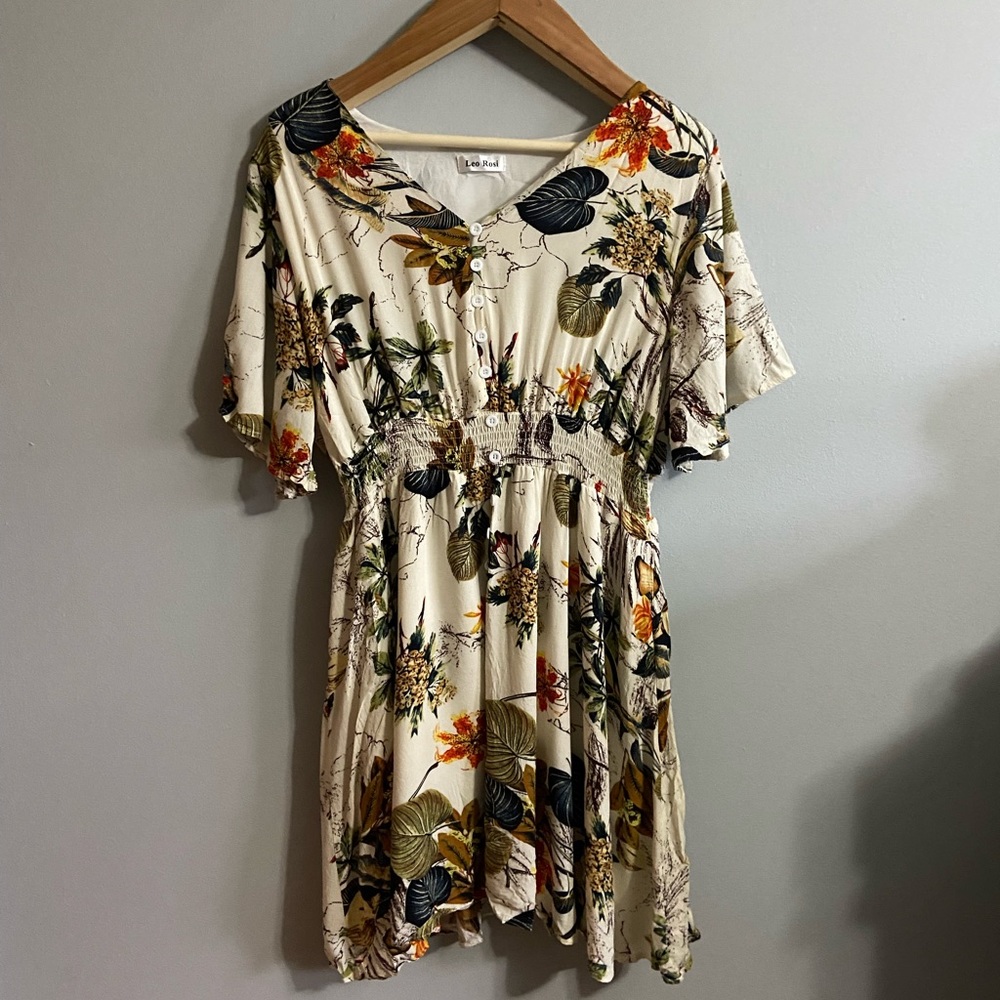 Leo Rosi flutter sleeve dress